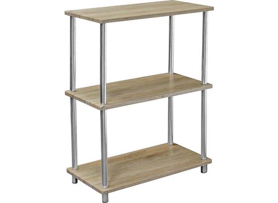 Polc Timilli 1 - Tölgyfa/Króm, modern, Faalapú anyag/Fém (60/76/30cm) Polc Timilli 1 - Tölgyfa/Króm, modern, Faalapú anyag/Fém (60/76/30cm)
