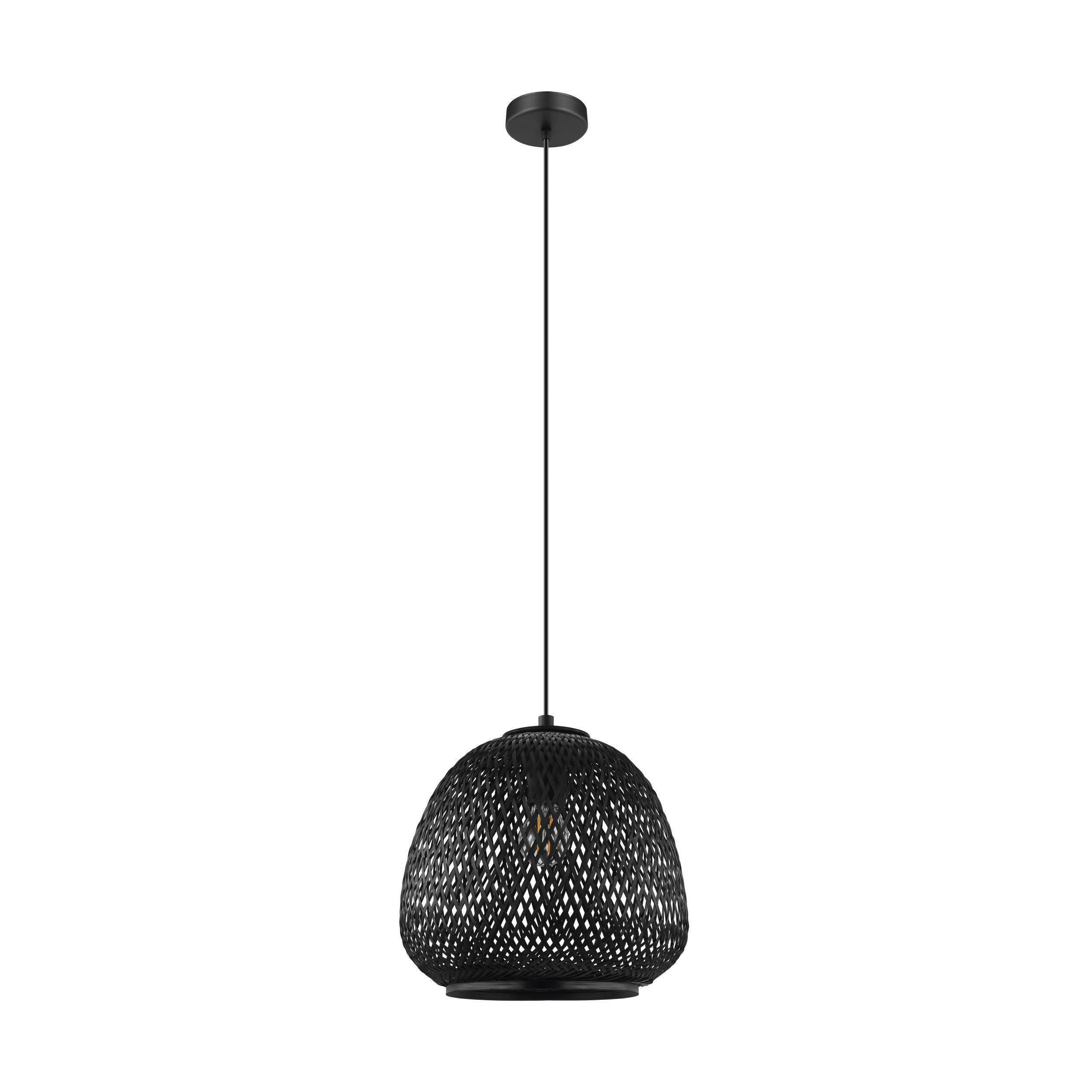 Hängeleuchte 43265* Dembleby 1 - Schwarz, Basics, Holz/Metall (32/110cm) - Eglo