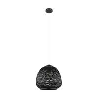 Hängeleuchte 43265* Dembleby 1 - Schwarz, Basics, Holz/Metall (32/110cm) - Eglo