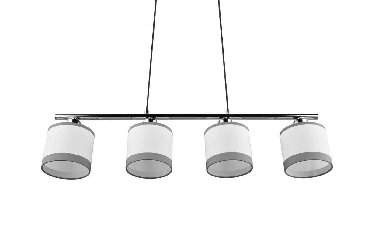 Hängeleuchte R31554006 Davos - Chromfarben/Weiß, Basics, Textil/Metall (75/12/150cm)