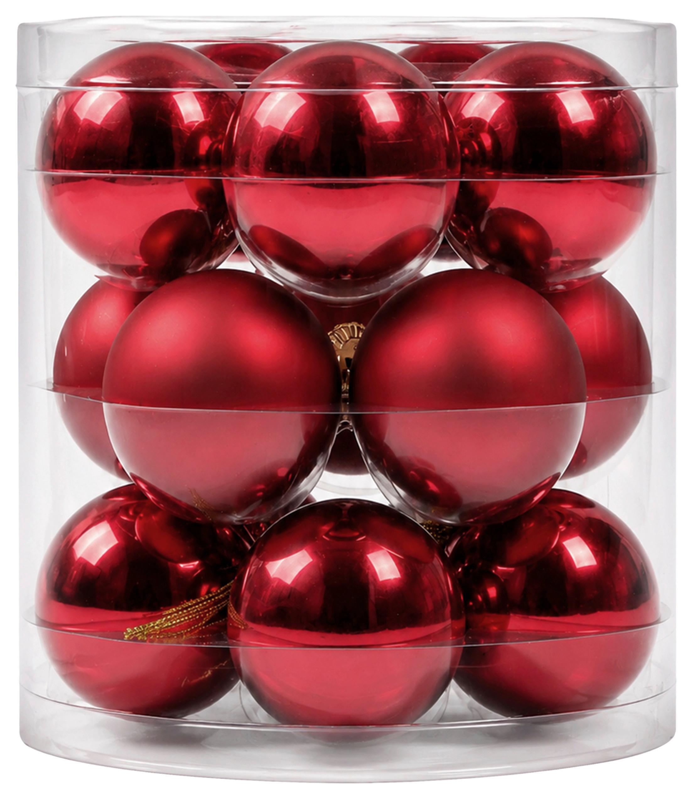 Vianočná guľa NOEL NOEL -PAZ- - červená, sklo (6cm) - Mömax