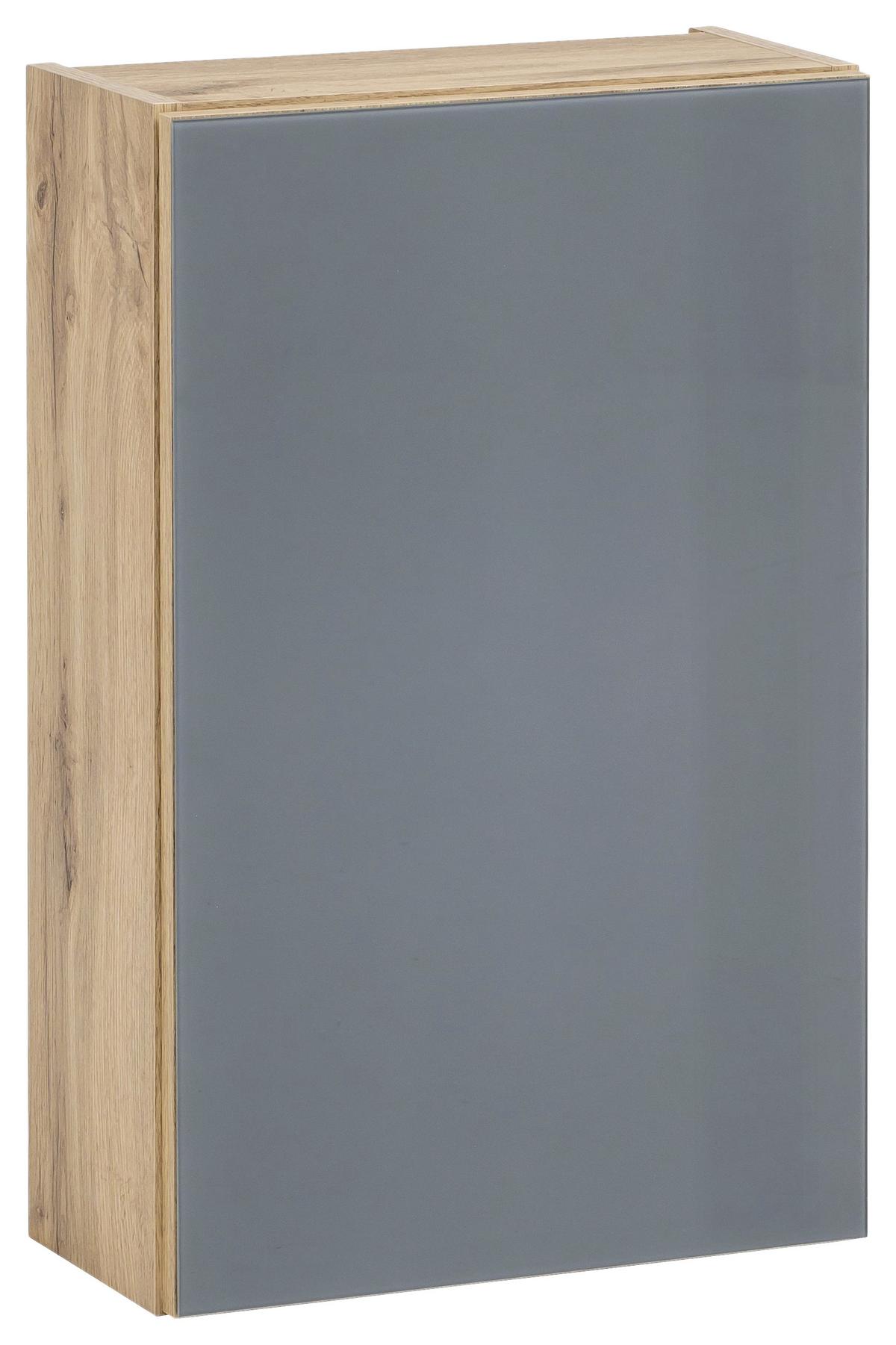 Badmöbel-set 6-tlg. Inkl. Led Helsinki, Grau/eiche - Eichefarben/Weiß, KONVENTIONELL, Glas/Holzwerkstoff (160cm) - Held