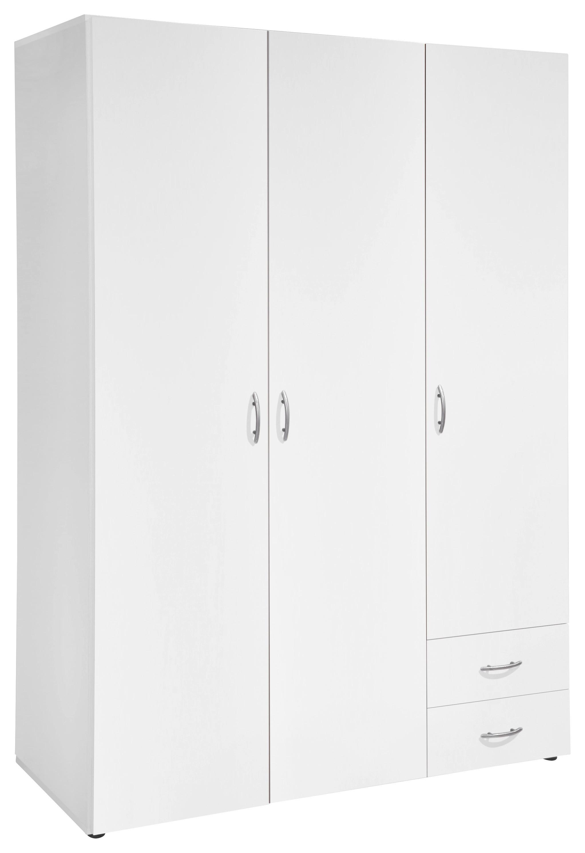 Drehtürenschrank+ Schubladen B: 121 cm Base 3, Weiß