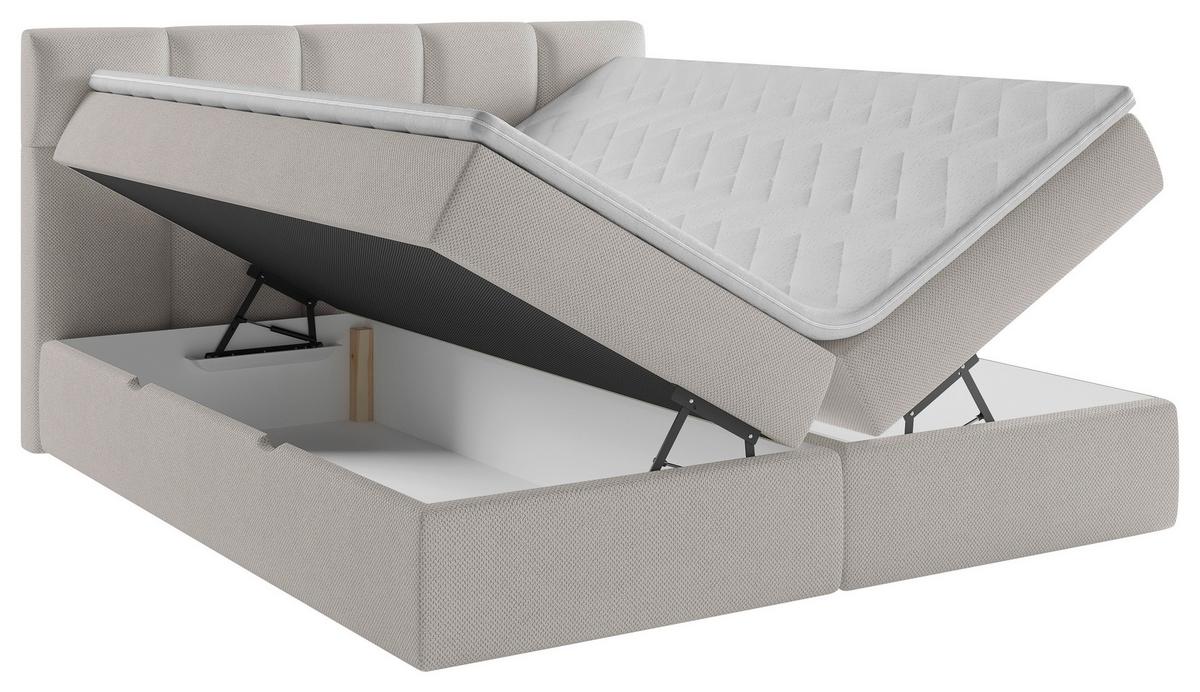 Boxbett Lorie Ii - Beige/Schwarz, MODERN, Holz/Holzwerkstoff (140/200cm) - MID.YOU