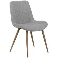Stuhl Bella 70a Hellgrau B: 53 Cm - Eichefarben/Hellgrau, KONVENTIONELL, Textil/Metall (53/84,5/58cm) - MID.YOU