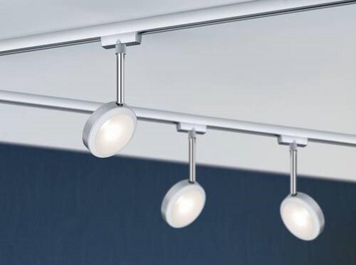 Schienensystem Strahler 96891 In Chromfarben, dimmbar - Chromfarben, Basics, Kunststoff/Metall (2,9/21,5cm) - Paulmann