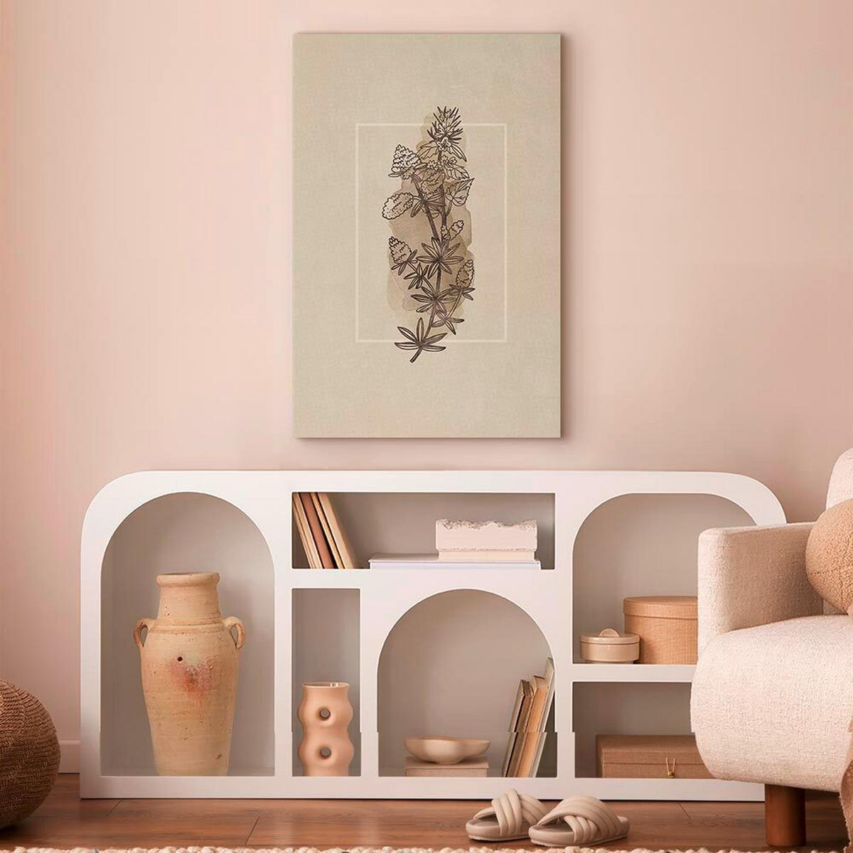 Leinwandbild Braun Creme B: 40 cm - Creme/Braun, Basics, Holzwerkstoff/Textil (40/60/1,2cm) - artgeist