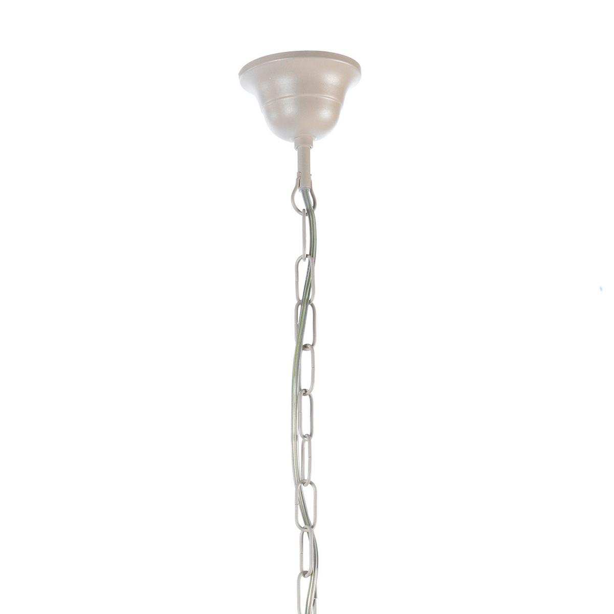 Kronleuchter Polette Creme L: 68 cm 6w - Creme, KONVENTIONELL, Textil/Metall (68/68/110cm)