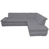 Ecksofa Mit Schlaffunktion Moric Dunkelgrau Mikrofaser - Chromfarben/Dunkelgrau, KONVENTIONELL, Textil (273/216cm) - MID.YOU