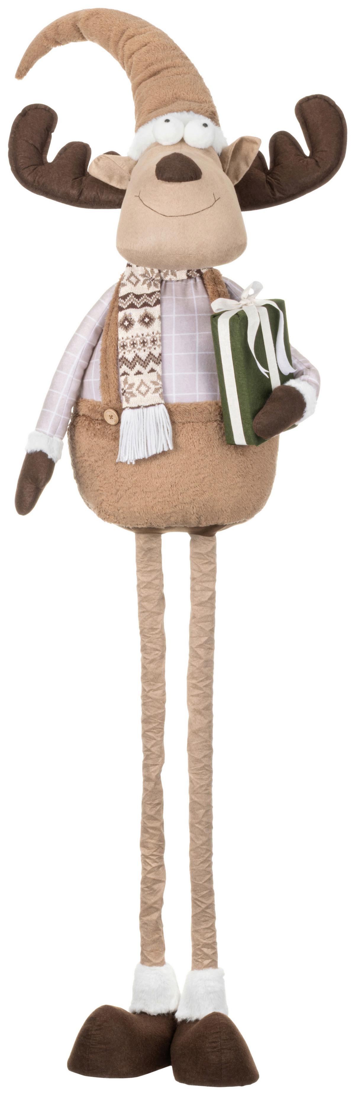 Dekorentier Roland - Beige/Braun, KONVENTIONELL, Kunststoff/Textil (42/30/190cm) - Luca Bessoni