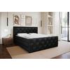 Boxspringbett Grenada Schwarz, Lf: 180x200 cm - Schwarz, MODERN, Textil (180/200cm) - Livetastic