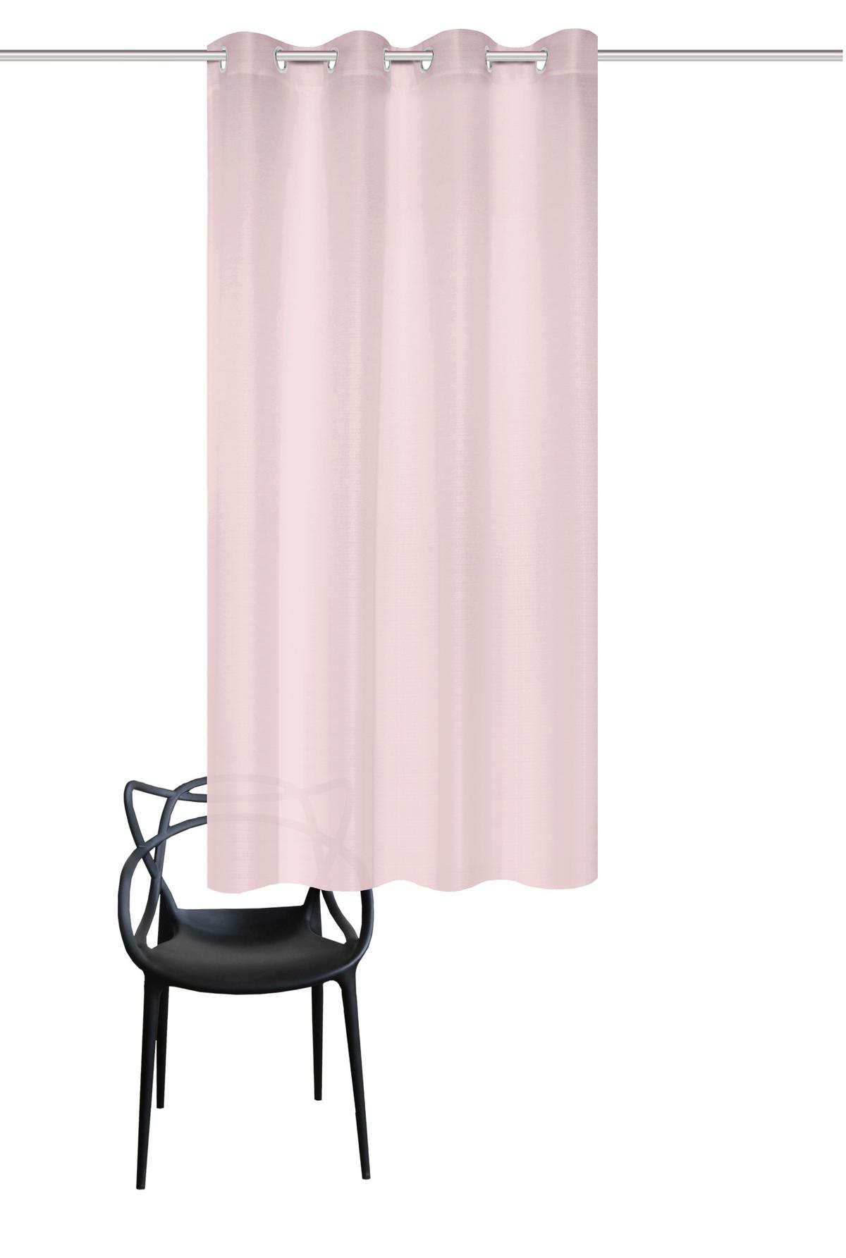 Ösenvorhang Benoga - Rosa, Basics, Textil (135/175cm)