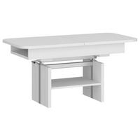 Couchtisch Cortado weiß, B: 110-150cm - Weiß, MODERN, Holzwerkstoff (110-150/56-72/65cm) - Modern Living