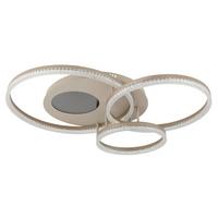 STROPNÉ LED SVIETIDLO SANFORD - číra/piesková, Design, kov/plast (78/60/14cm) - Globo