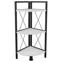 ROHOVÝ REGÁL INSASI 2 ECKREGAL - bílá/černá, Design, kov/kompozitní dřevo (34/87/34cm) - MID.YOU