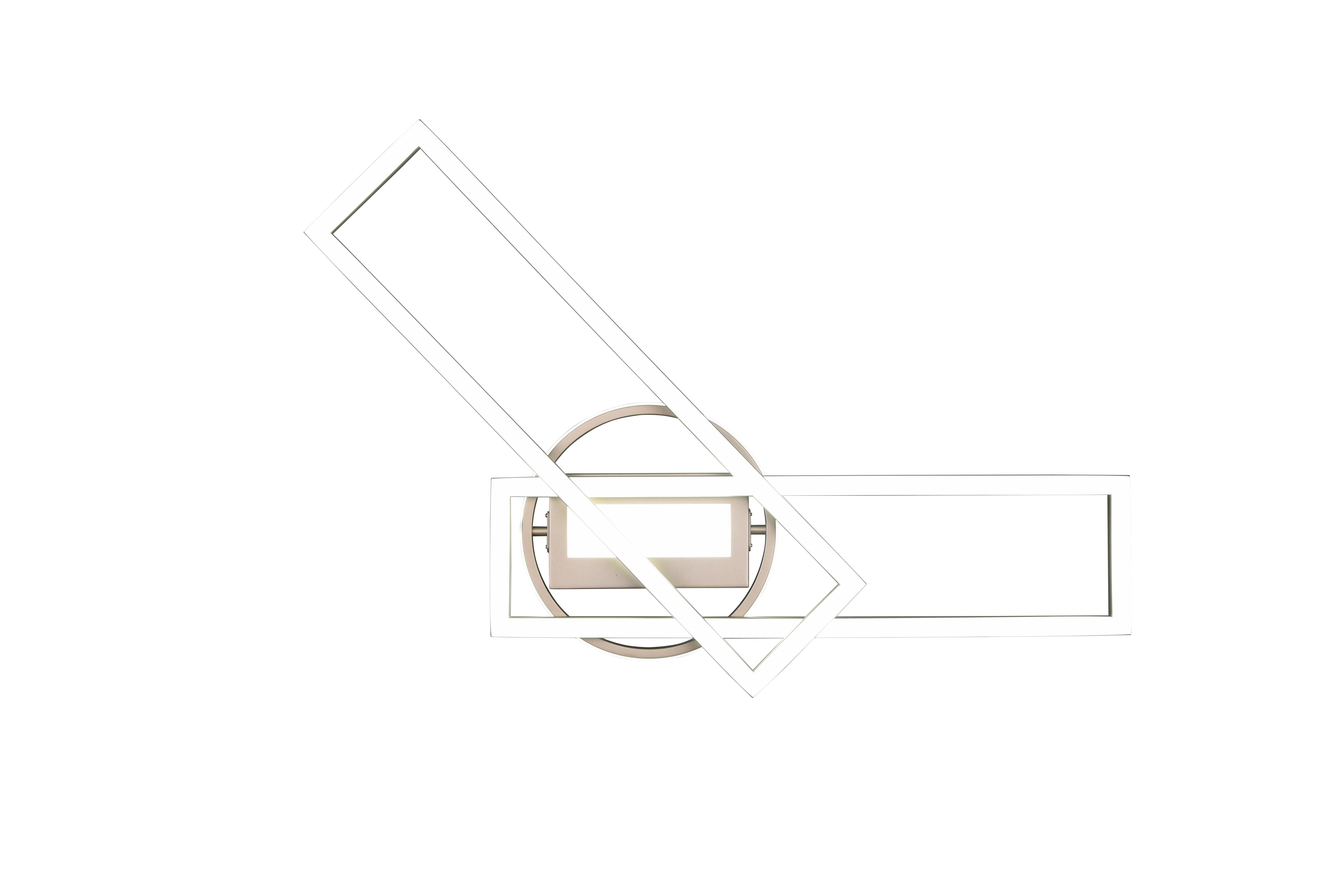 LED-Deckenleuchte R67183107  Twister - Nickelfarben, Basics, Metall (90/24,5/8,5cm)
