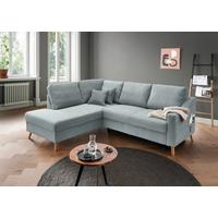 Ecksofa Valentina Hellblau S: 200x230 Cm - Naturfarben/Hellblau, MODERN, Textil (200/230cm) - Livetastic