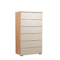 Komoda Sun, farba kašmírová, š: 65 cm - kašmírová/dub artisan, Modern, kompozitné drevo (65/117.6/40cm)