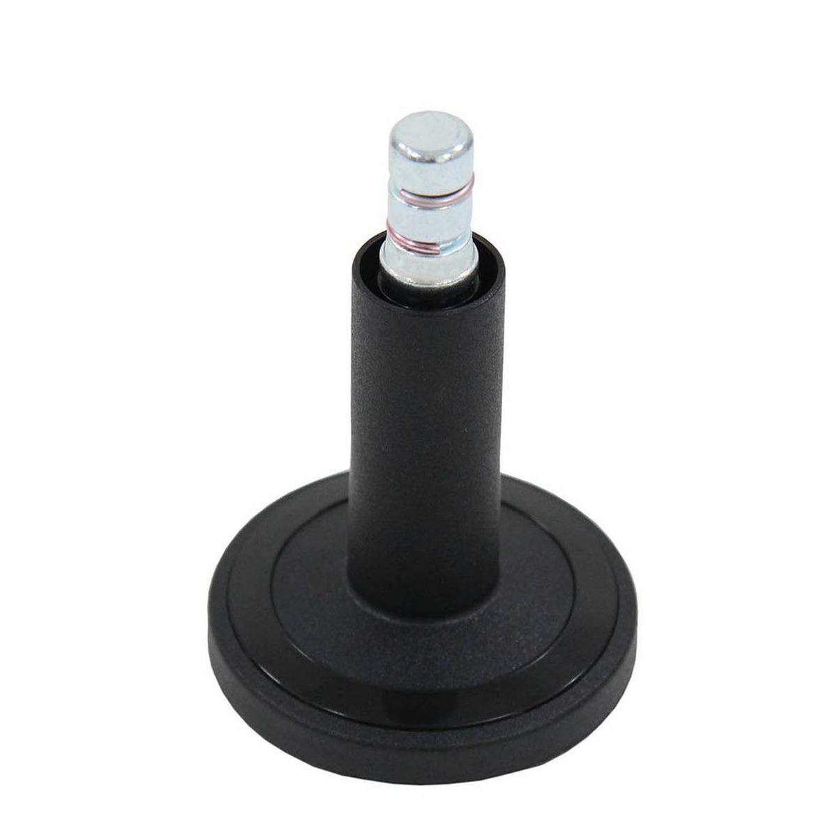 Bürostuhlgleiter Stato-m Schwarz Ø 6 Cm 5er-Set - Schwarz, Basics, Kunststoff/Metall (6/7,3/6cm) - MID.YOU