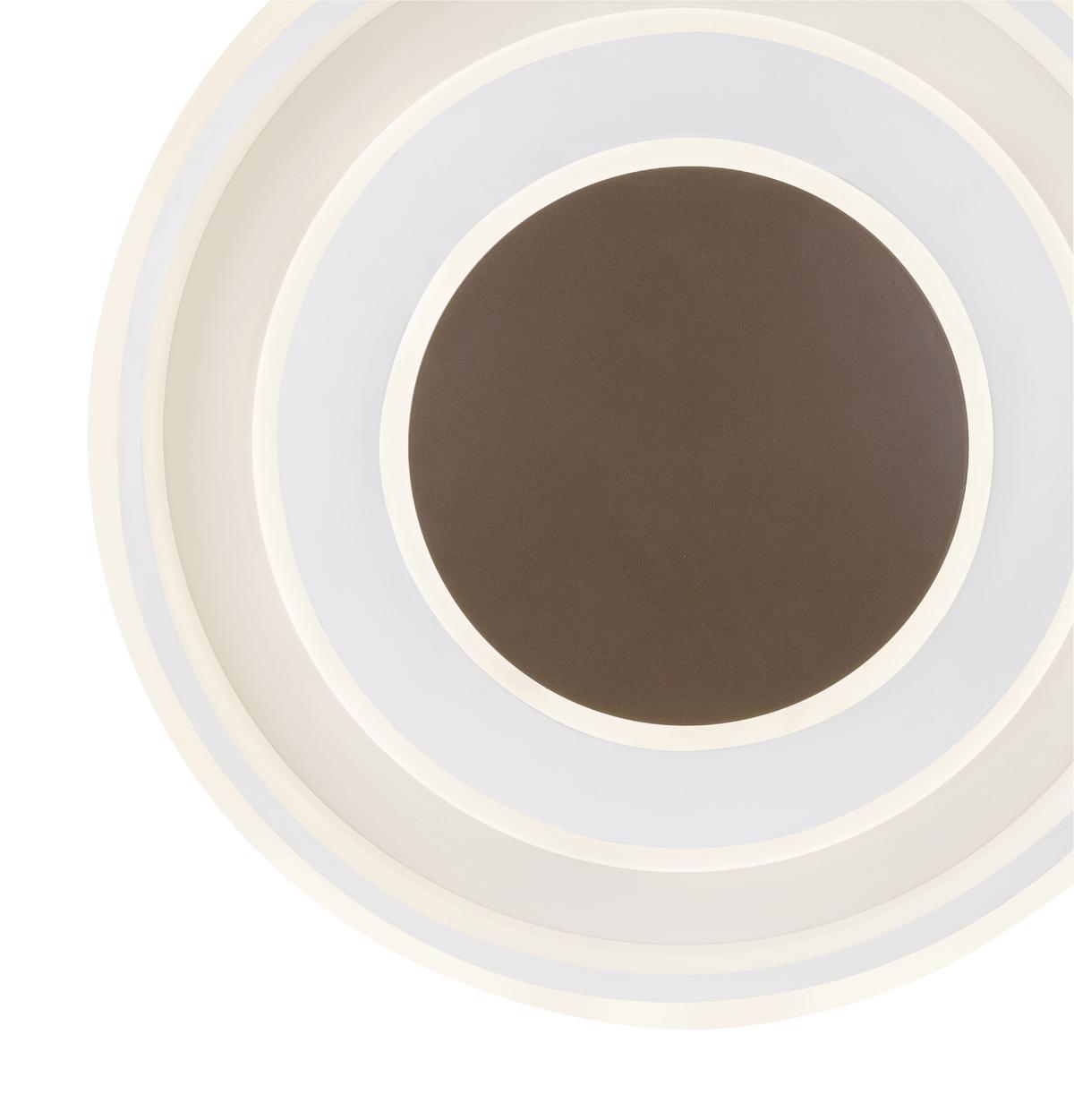 LED-Deckenleuchte Goffi Ø 69 cm mit Farbtemperaturwechsler - Opal/Weiß, Design, Kunststoff/Metall (69/10cm) - Globo