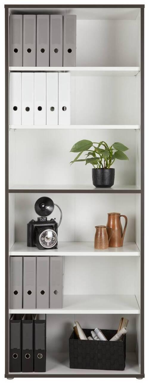 Regál Keflavik -Exklusiv-, sivá, biela, 84,5 cm, 226,5 cm, 41,5 cm