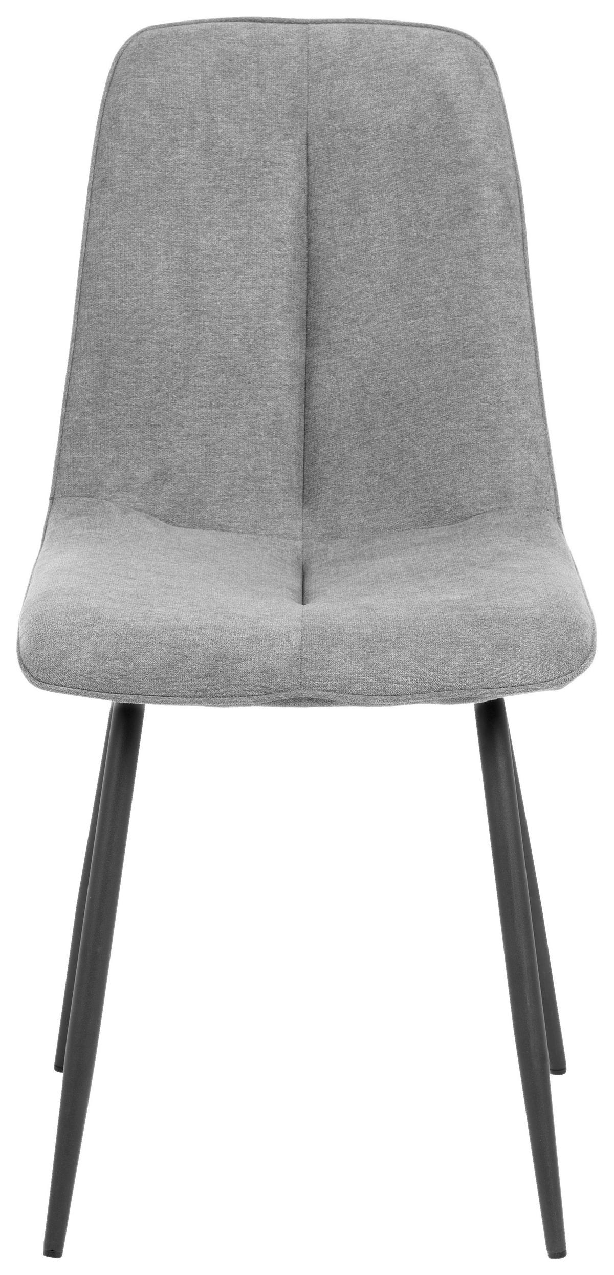 Stuhl-set 2er Lago Grau Lago - Schwarz/Grau, MODERN, Holz/Textil (47/87/58cm) - P & B