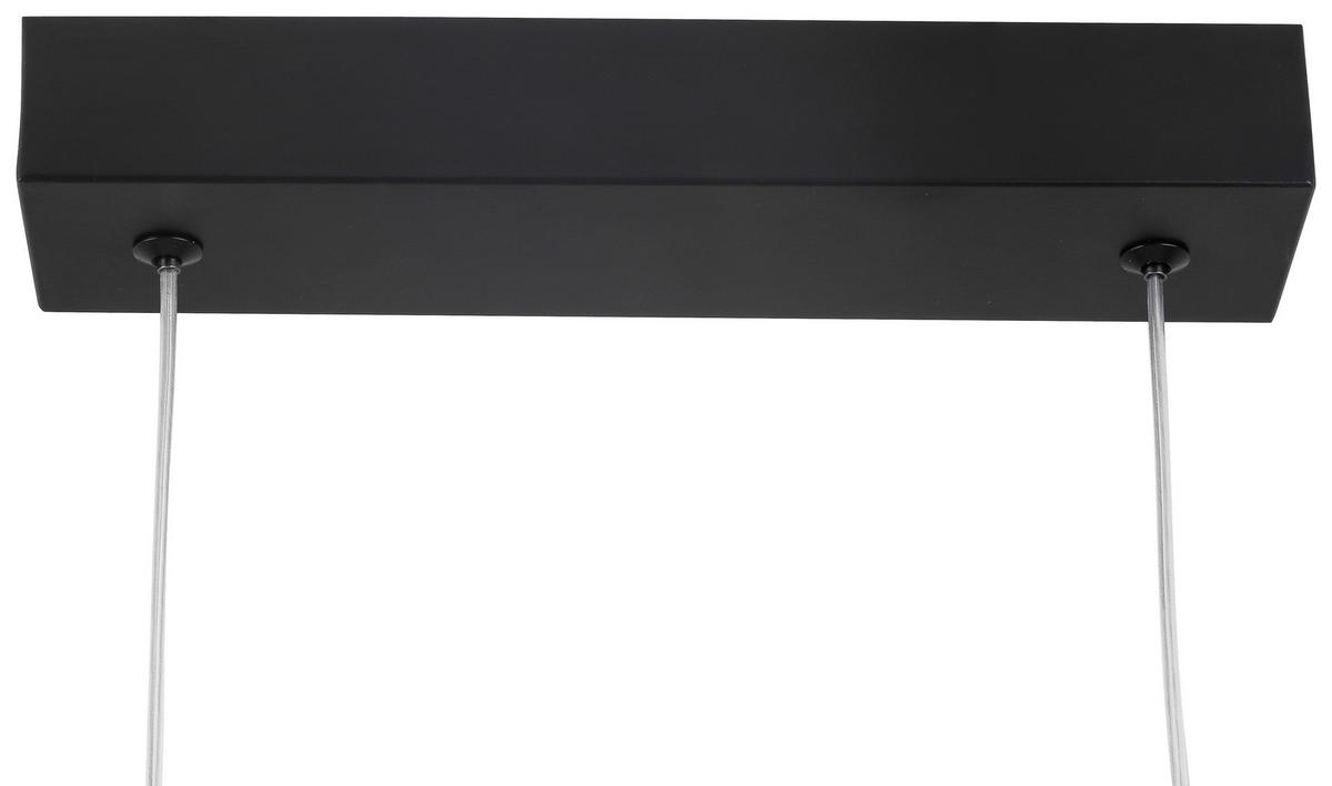 Led-hängeleuchte Solea H: 120 Cm 1-Flammig, Geschwungen - Schwarz, MODERN, Kunststoff/Metall (88/120cm) - Luca Bessoni