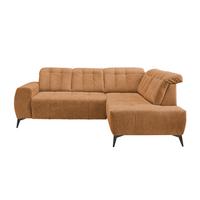 Ecksofa Mit Usb Anschluss Sano, Currygelb, S: 261x200 Cm - Currygelb/Schwarz, MODERN, Textil (261/200cm) - Livetastic