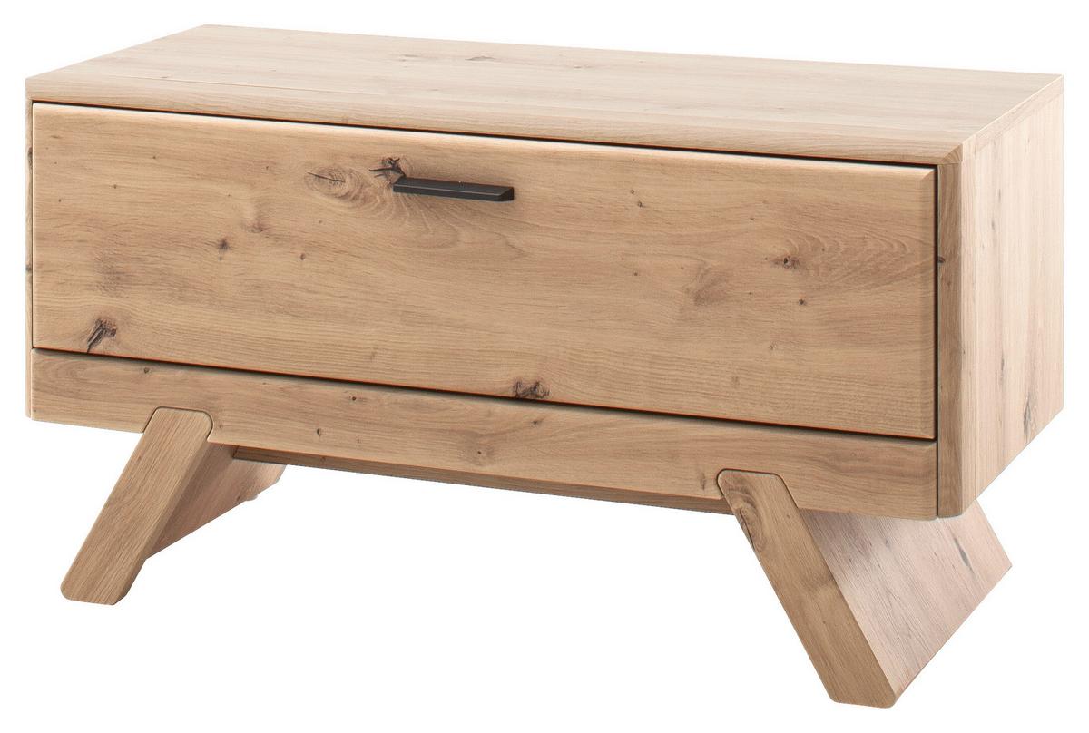 ŠATNÍ LAVICE CALAIS - barvy dubu/antracitová, Moderní, kov/kompozitní dřevo (89/47/39cm) - Premium Living