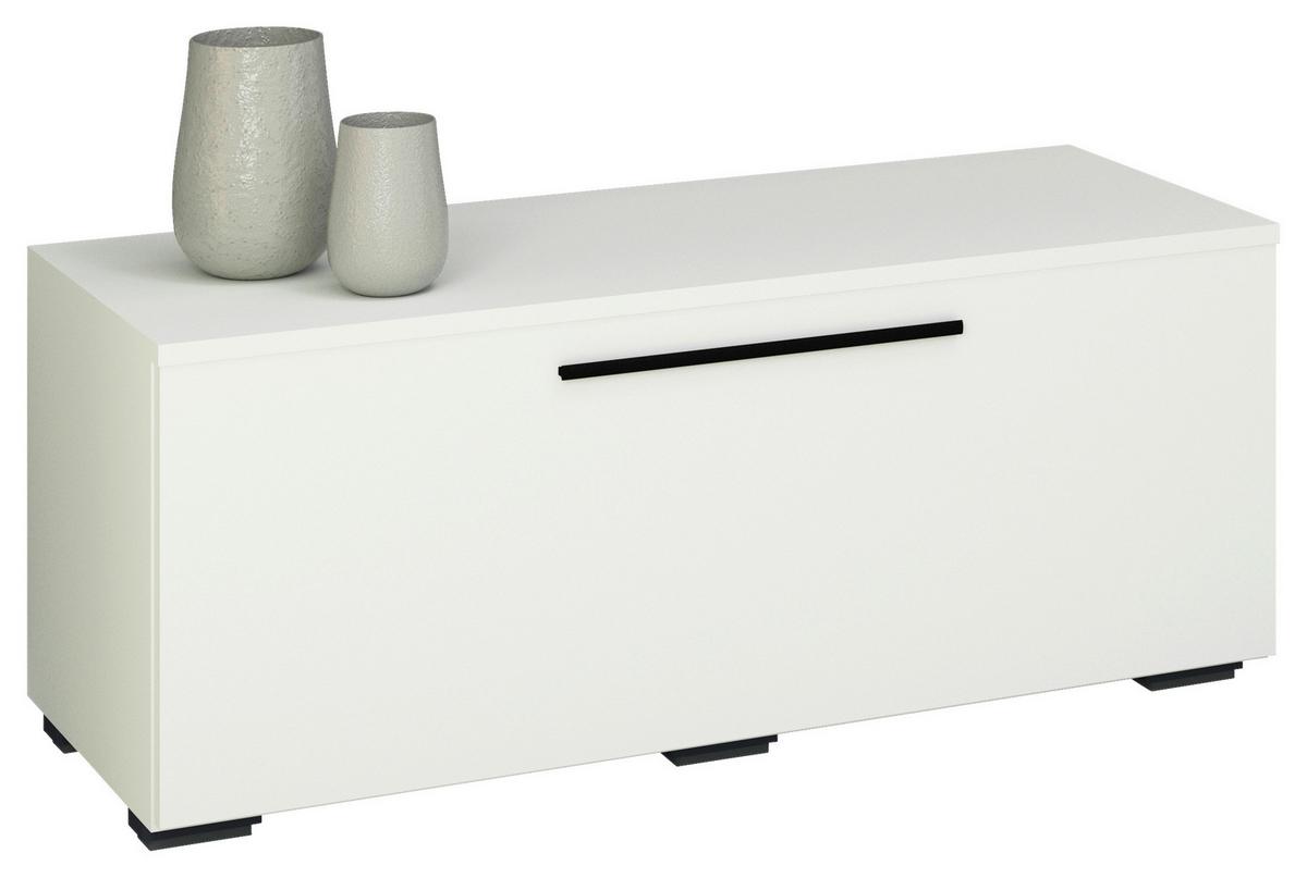 Nízka komoda Arila š: 95 cm, bílá - bílá/černá, Moderní, kov/kompozitní dřevo (95/39/40cm) - MID.YOU