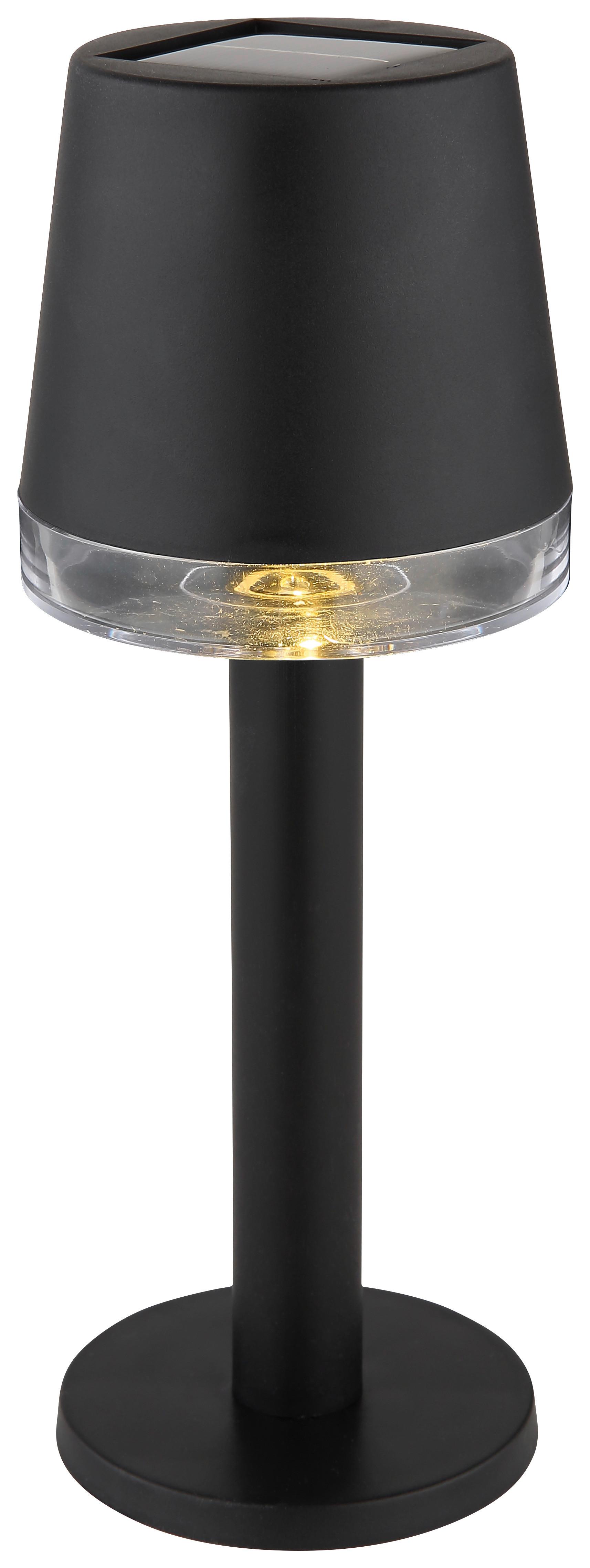 Solar-tischleuchte Schwarz Samanta H: 21,5 Cm - Schwarz, KONVENTIONELL, Kunststoff (8/21,5cm) - Ondega