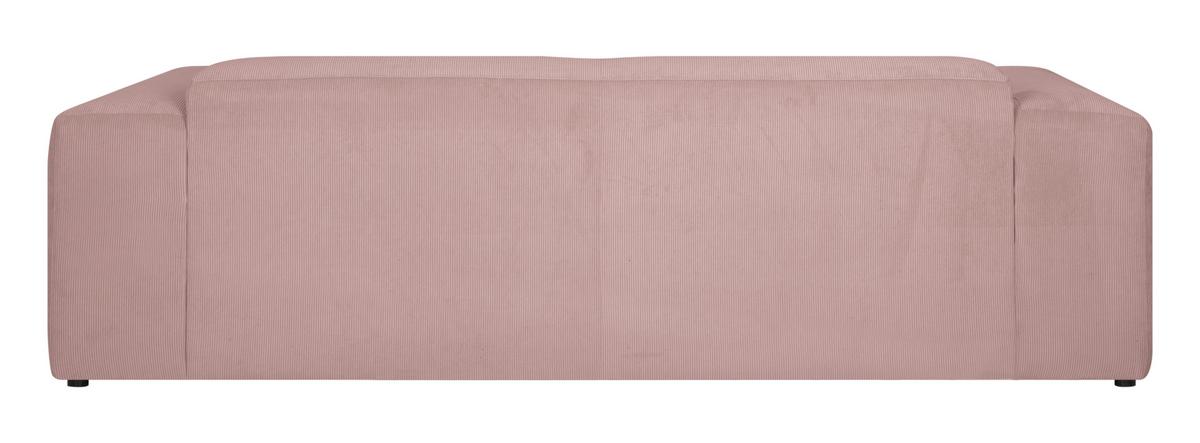 3-Sitzer-Sofa Hannah Rosa B: 247 cm - Schwarz/Rosa, Design, Textil (247/75/104cm) - MID.YOU