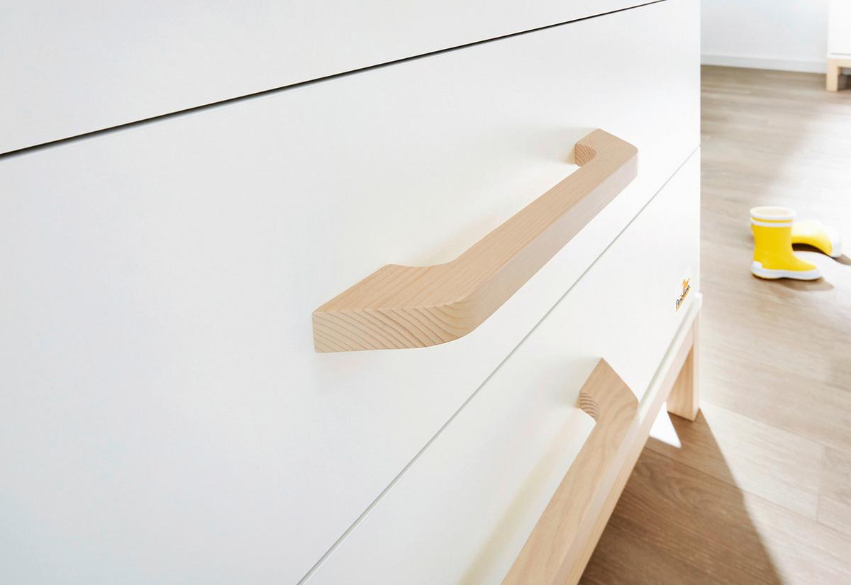 Babyzimmer 090061b Light - Ahornfarben/Weiß, Design, Holzwerkstoff - Pinolino