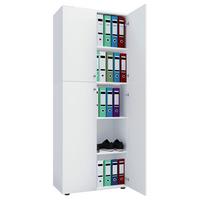 Aktenschrank Lona Weiß ca. 70x182 cm - Weiß, KONVENTIONELL, Holzwerkstoff (70/182/37cm) - MID.YOU