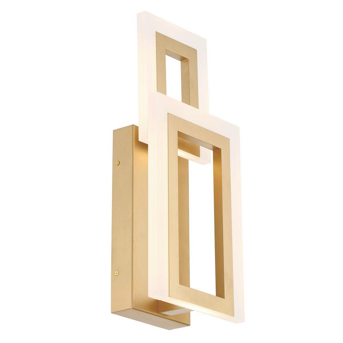 Led Falilámpa Qn-Inizio-1w-Bg - aranyszínű, Design, műanyag/fém (40,6/17,6/10,2cm) - Elstead Lighting