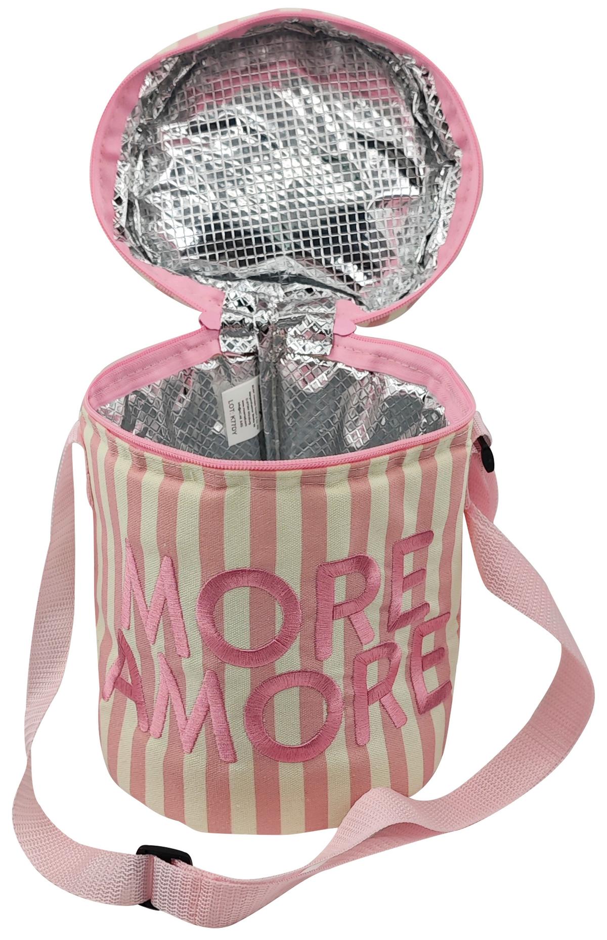 Chladící taška MORE AMORE - bílá/růžová, Konvenční, kov/textil (17/24/17cm) - Mömax