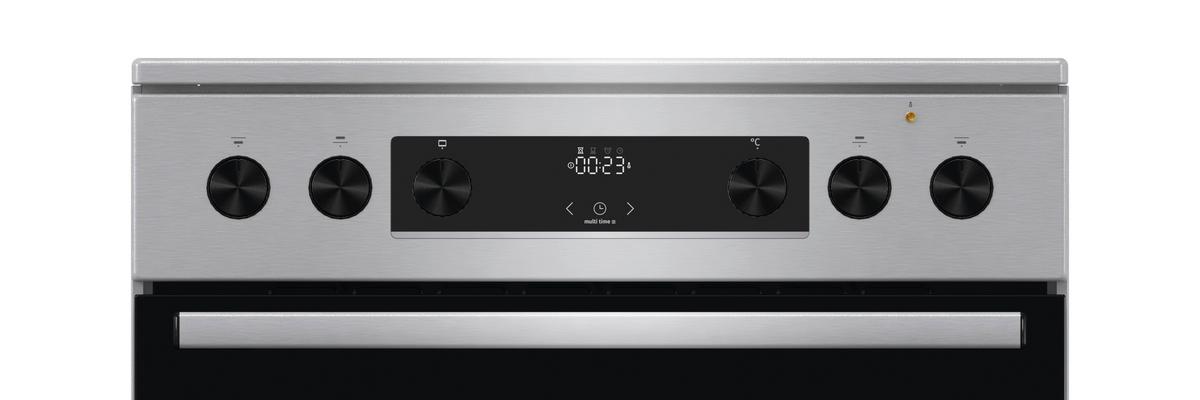 Herd Gecs6c70xpa - Edelstahlfarben/Schwarz, Trend, Glas/Metall (60/85/60cm) - Gorenje