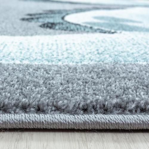 Kinderteppich Rund Dinosaurier Blau Bambi ⌀ 120 cm - Blau, Trend, Textil (120cm) - Ben'n'jen