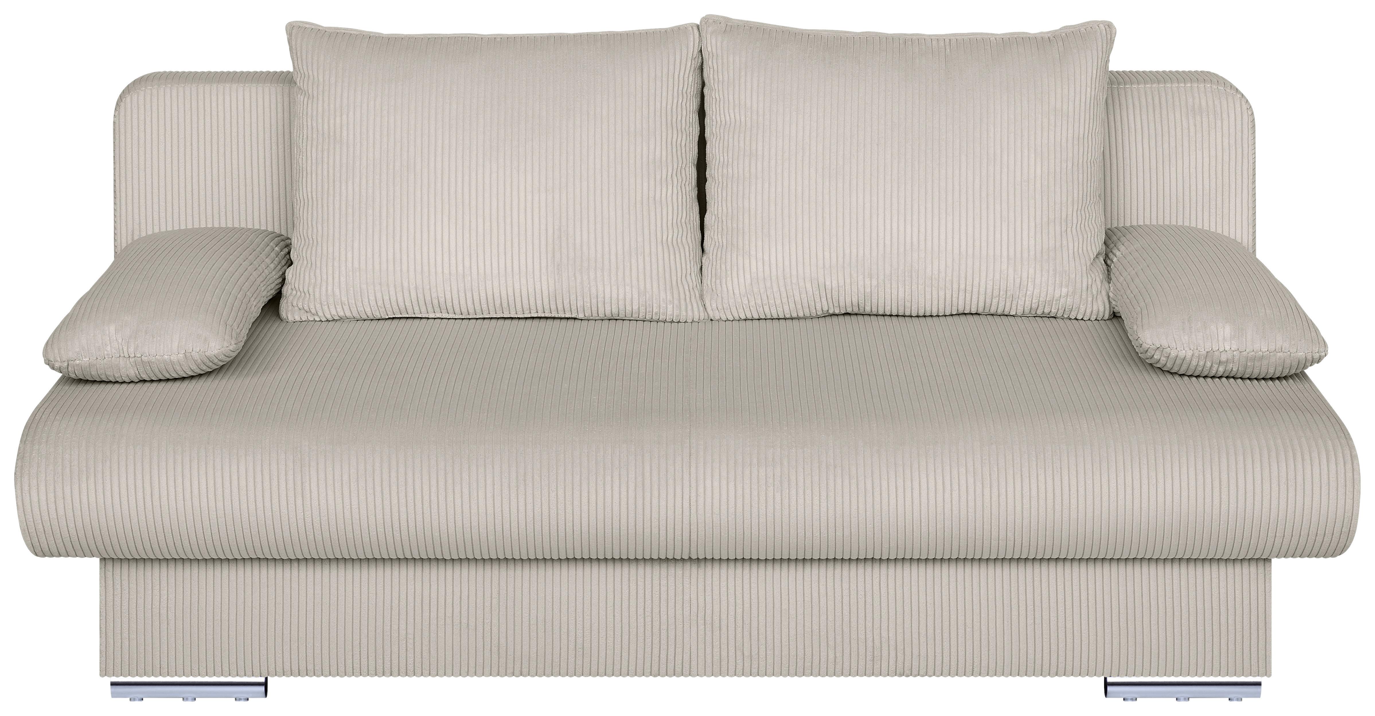Rozkládací pohovka BORA, krémový manšestr, úl.prostor - černá/krémová, Design, kompozitní dřevo/textil (193/85/86cm) - P & B
