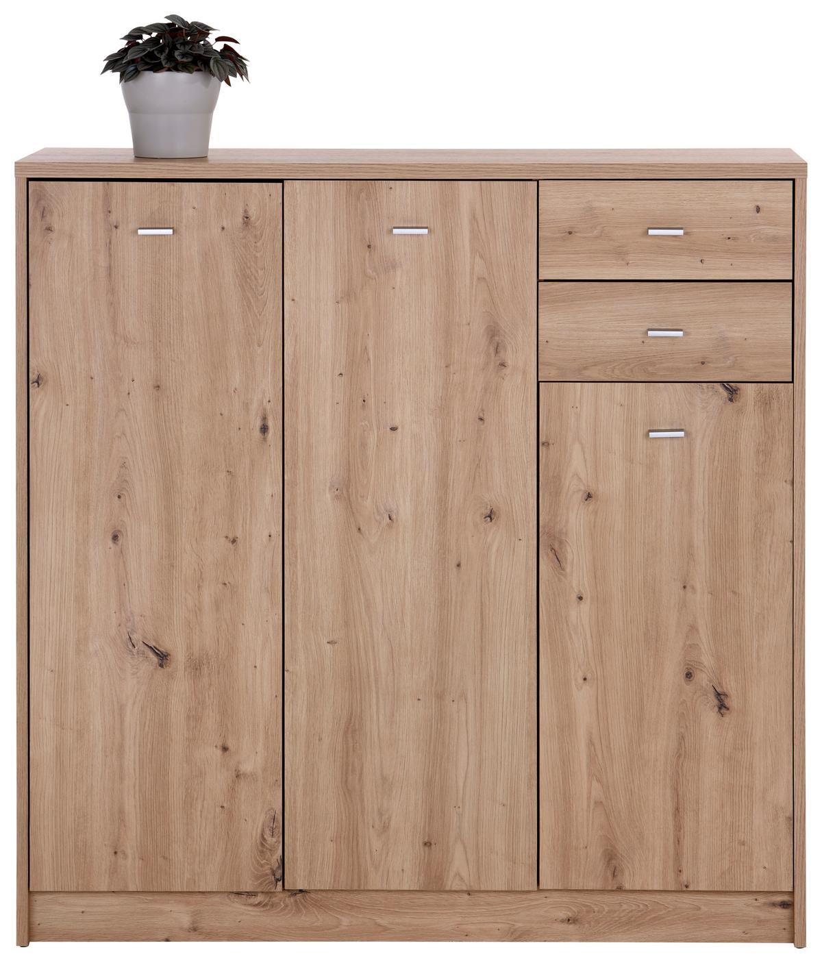 Kommode 109,1cm 4-You New, Eiche Artisan Dekor - Eiche Artisan, MODERN, Holzwerkstoff (109,1/111,4/34,6cm)
