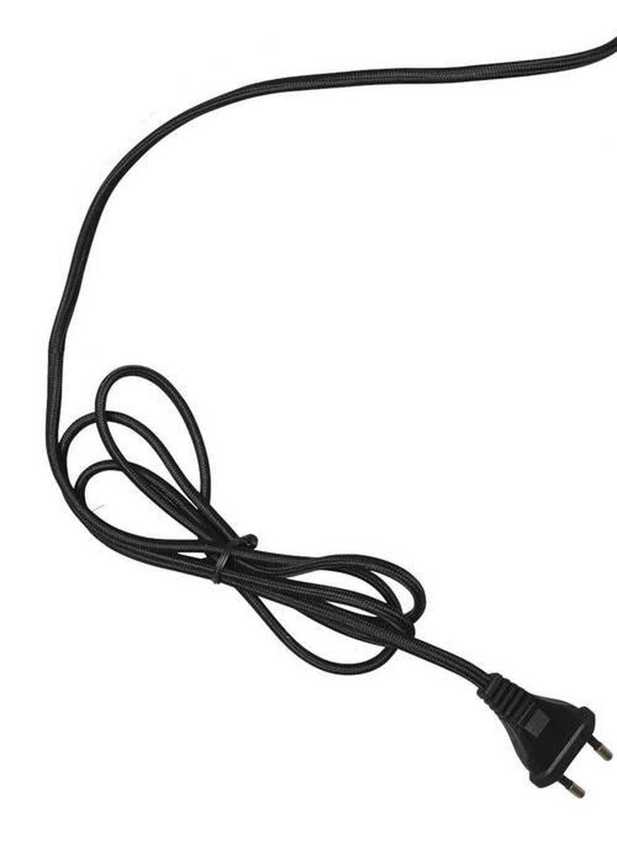 Stehlampe Boston Schwarz/ Weiß 1-Flammig - Schwarz/Weiß, Basics, Textil/Metall (35/160/35cm) - It's about Romi