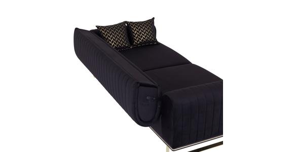 3-Sitzer-Sofa Mit Schlaffunktion Bono Schwarz - Goldfarben/Schwarz, MODERN, Textil (230/83/90cm) - Luca Bessoni