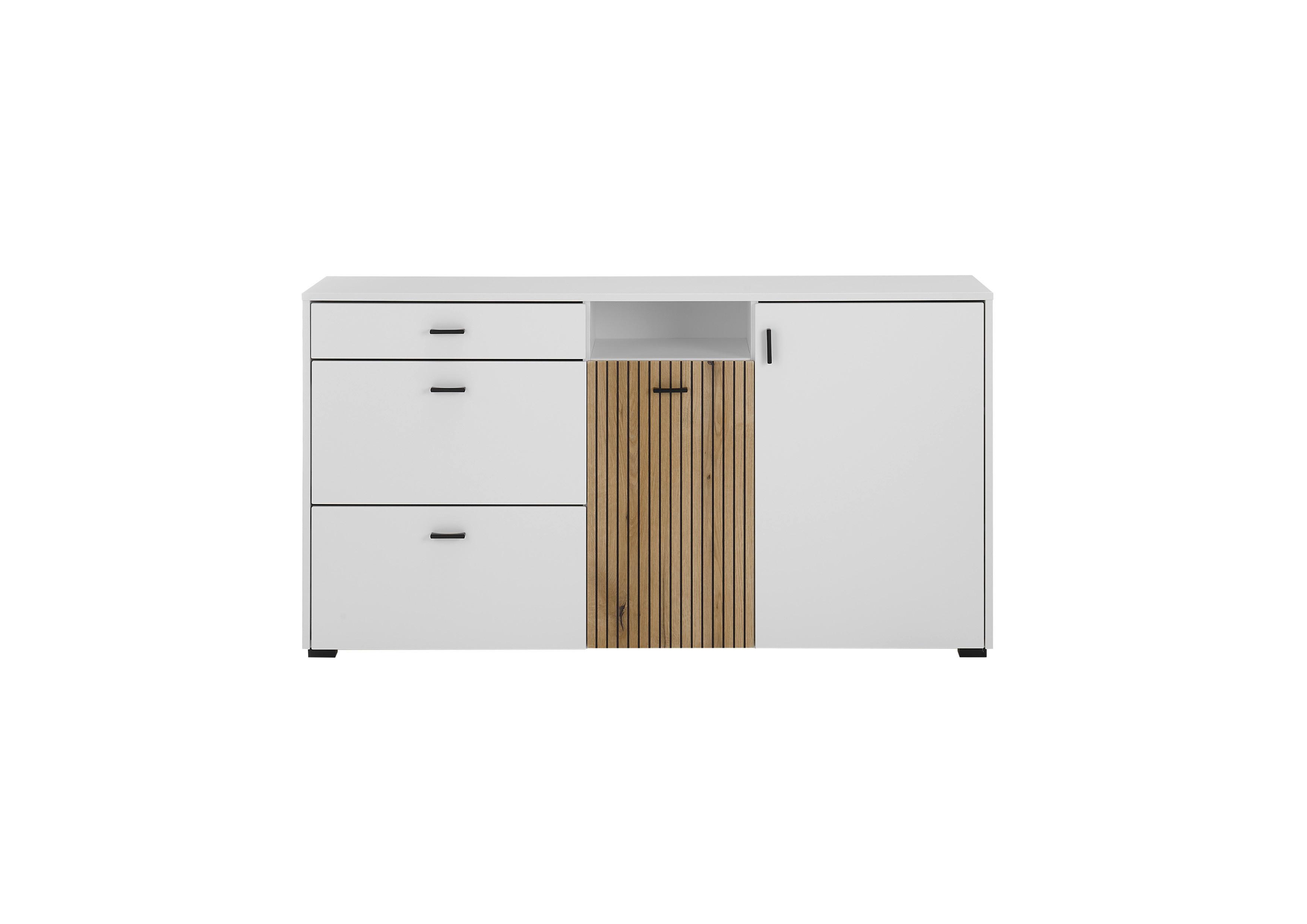 Sideboard Hudson Weiß/eichefarben B: 150 Cm