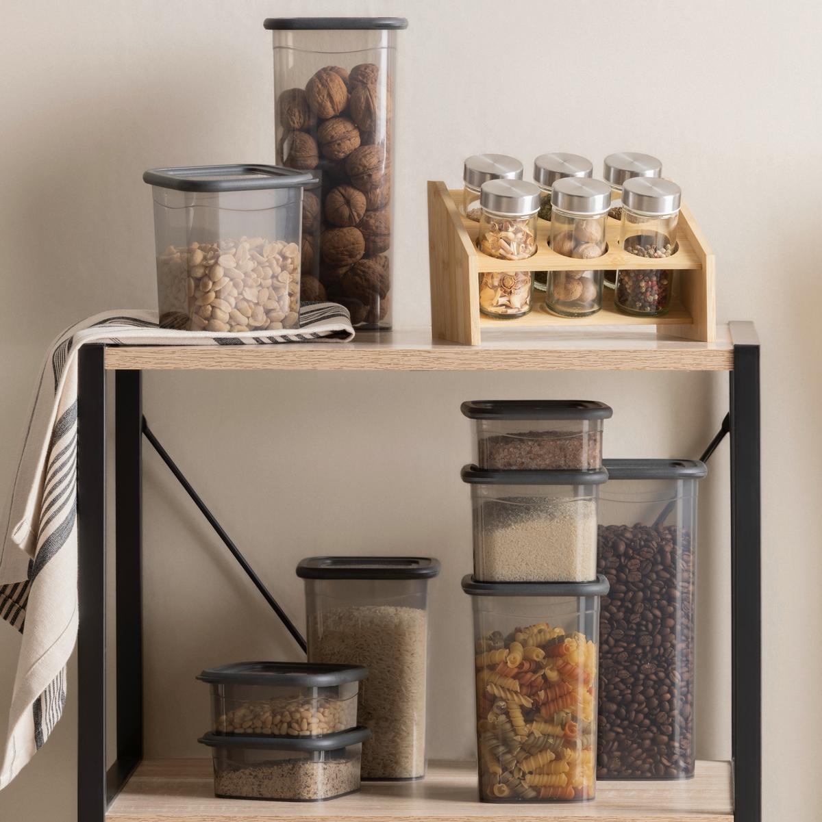 sada dóz na potraviny 20-dielna sada - priehľadné/čierna, Modern, plast (23/23/33cm) - Mömax