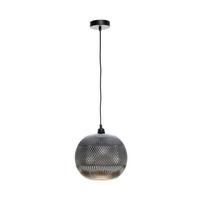 Hängeleuchte Neptun H: 26 cm 1-Flammig - Silberfarben/Grau, Trend, Glas (25/26/25cm) - Kayoom