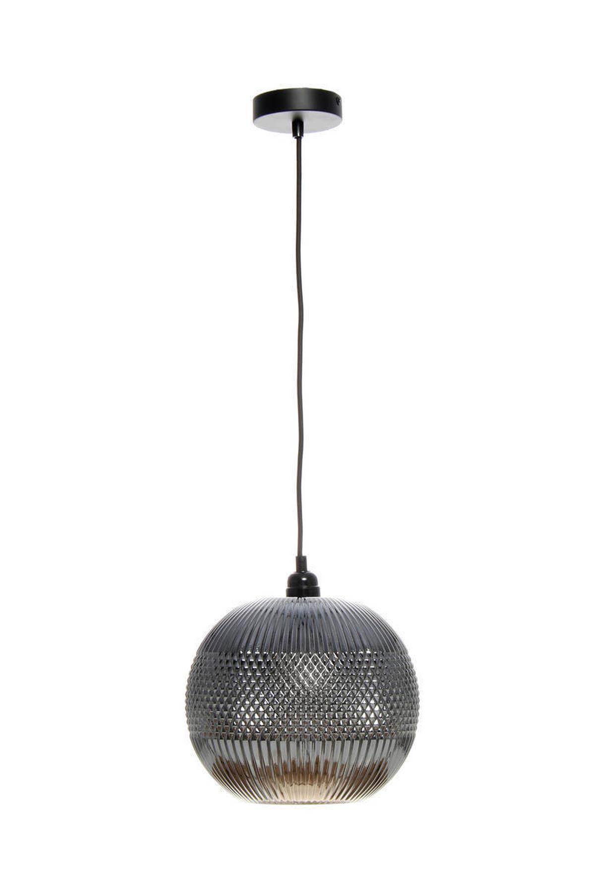 Hängeleuchte Neptun H: 26 cm 1-Flammig - Silberfarben/Grau, Trend, Glas (25/26/25cm) - Kayoom