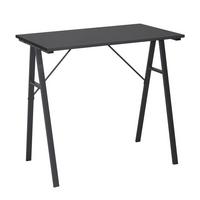 Písací stôl JERRY *CENOVÝ TRHÁK* - tmavě šedá, Konvenční, kov/kompozitní dřevo (80/50/74cm) - Based
