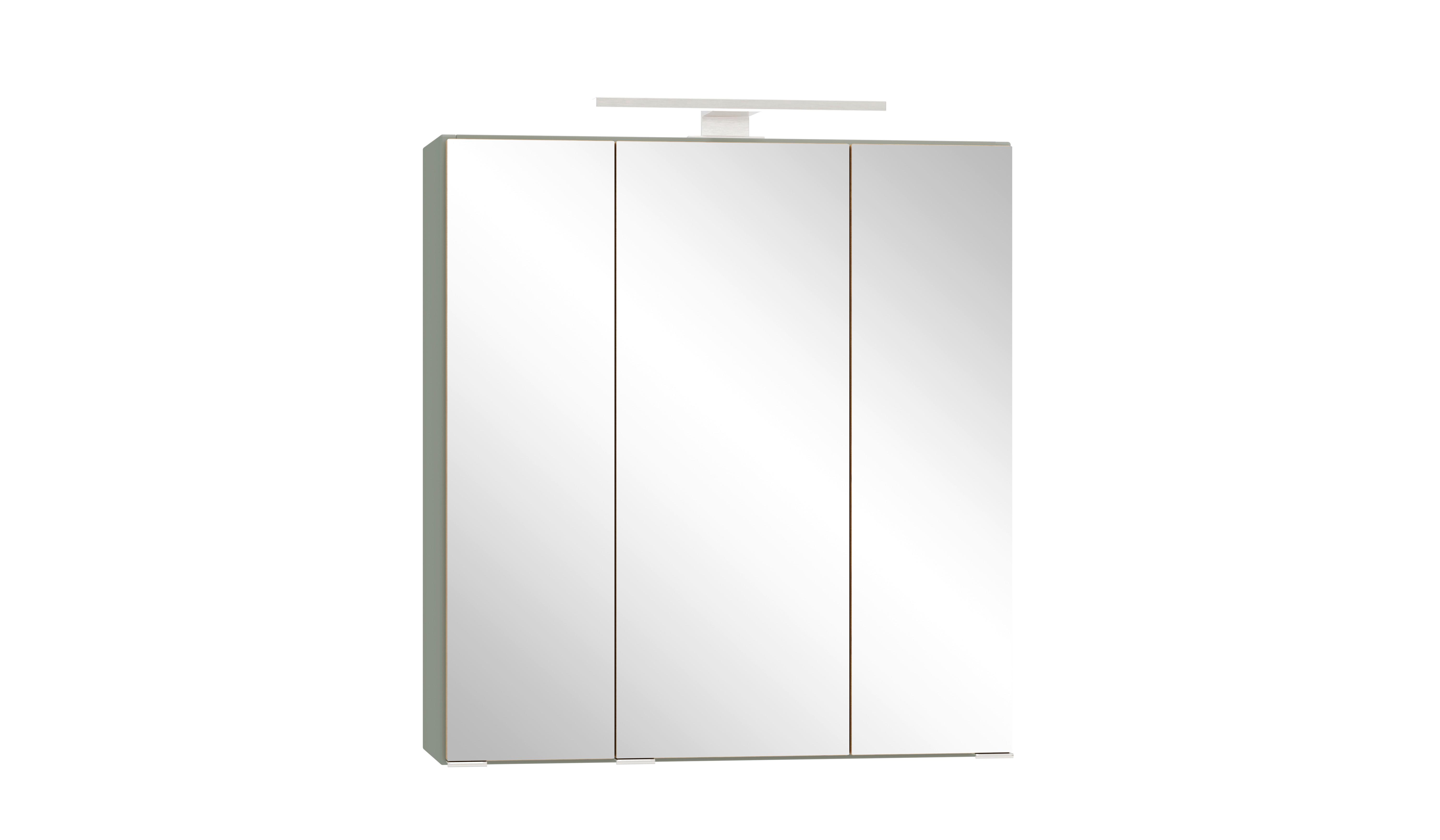 SPIEGELSCHRANK Verona Schilfgrün B: 60cm - Schilfgrün, Trend, Glas/Holzwerkstoff (60/64/20cm) - Held