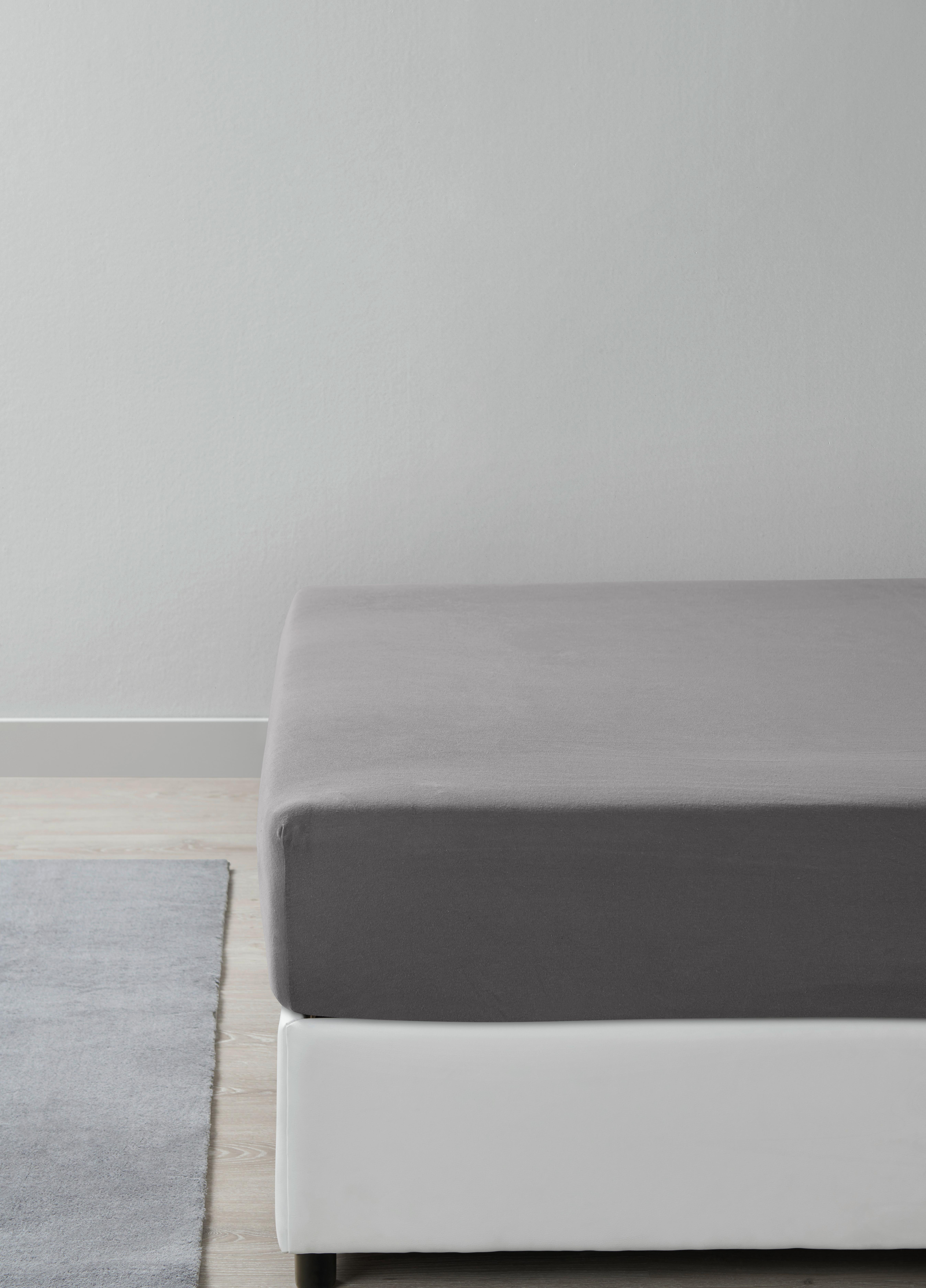 Napínacia plachta Basic, 180-200/200/28cm - antracitová, Modern, textil (180/200cm) - Modern Living