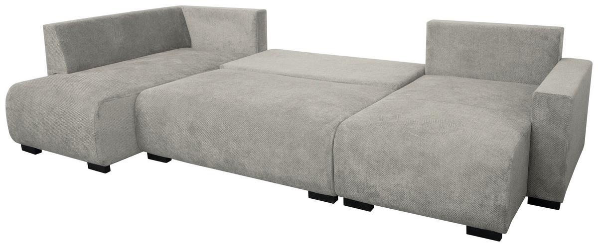 Wohnlandschaft Veronice Hellgrau B: 313 cm - Blau/Hellgrau, Trend, Textil (171/313/141cm)